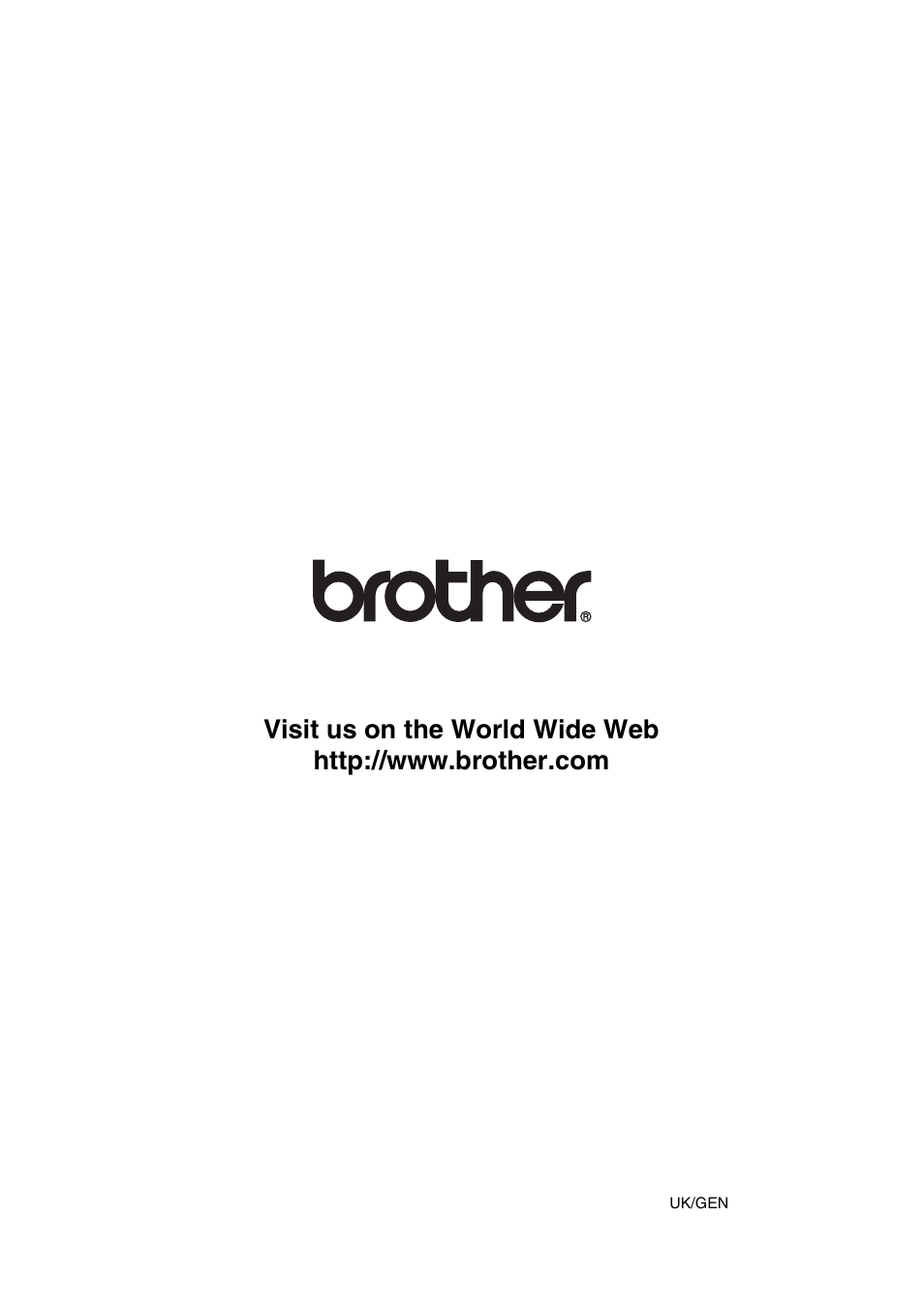 Brother uk/gen | Brother DCP-115C User Manual | Page 110 / 110