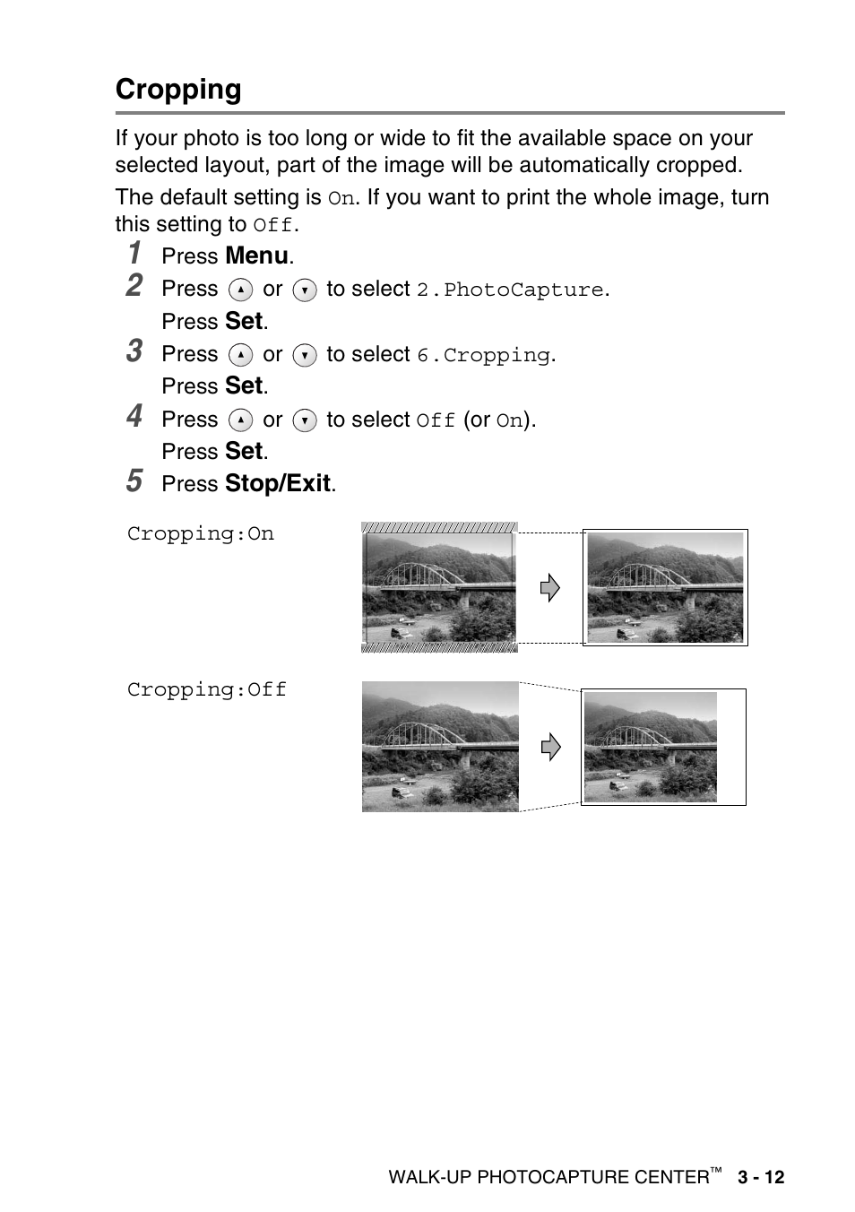 Cropping, Cropping -12 | Brother DCP-115C User Manual | Page 57 / 110