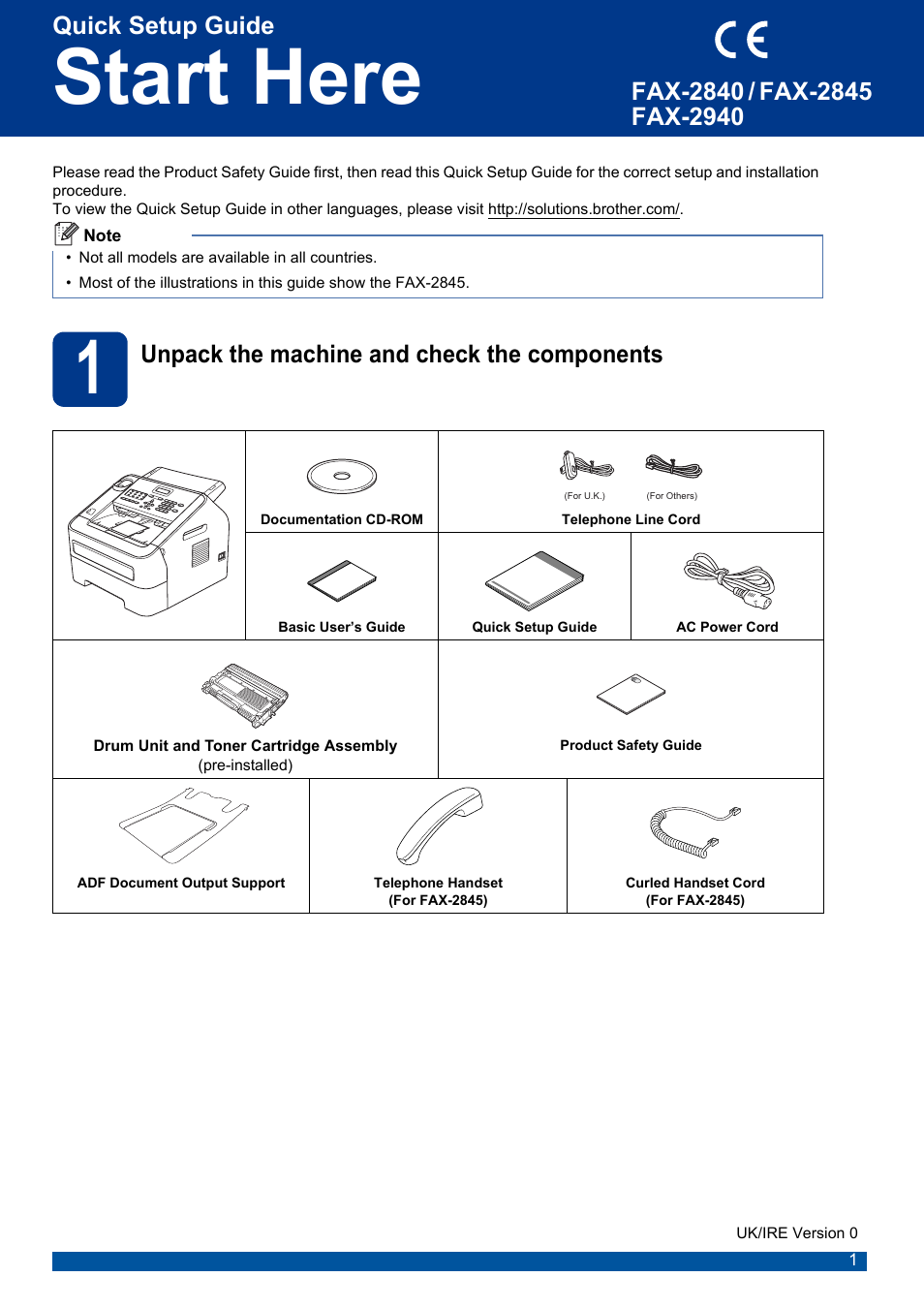 Brother FAX-2845 User Manual | 13 pages