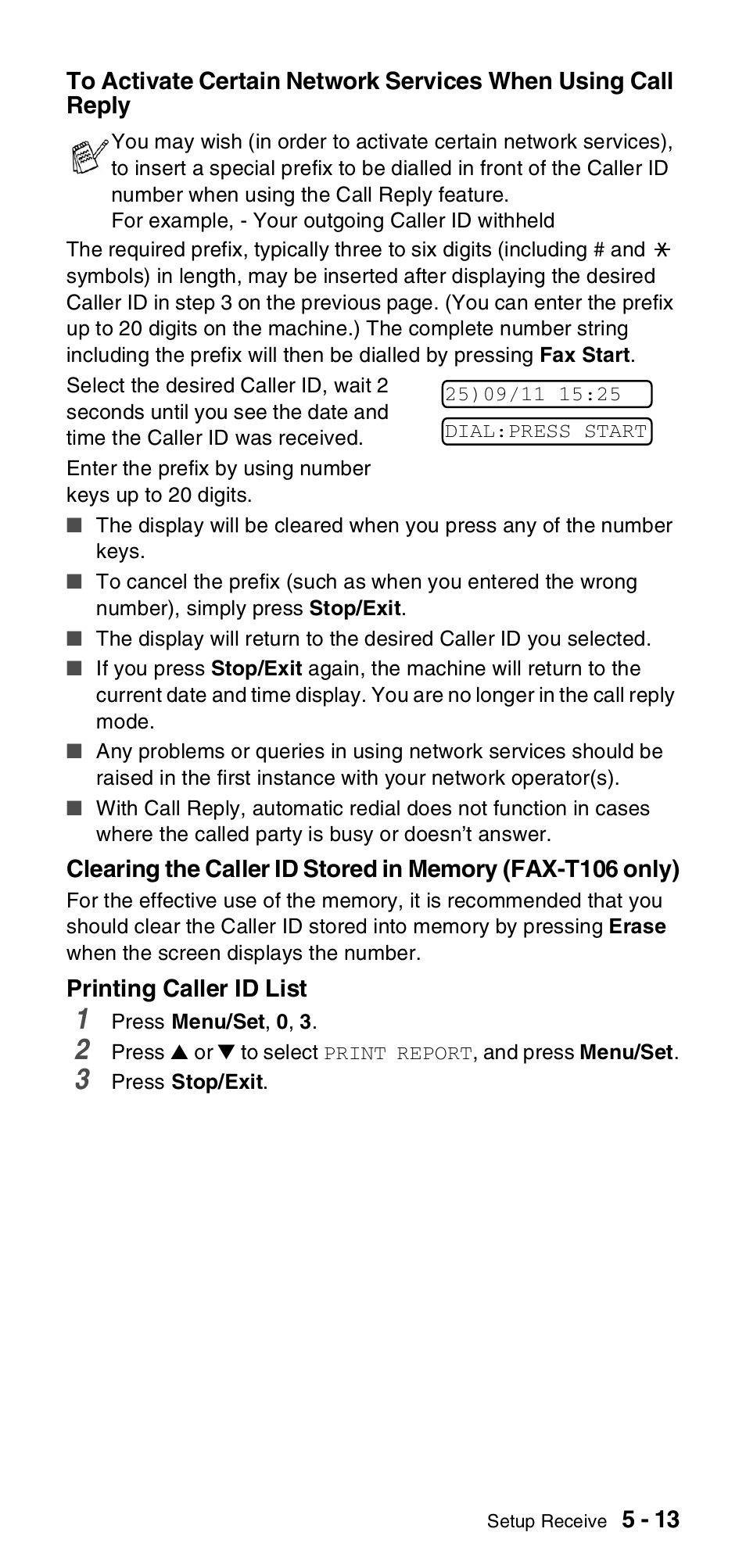 Brother FAX-T106 User Manual | Page 53 / 119