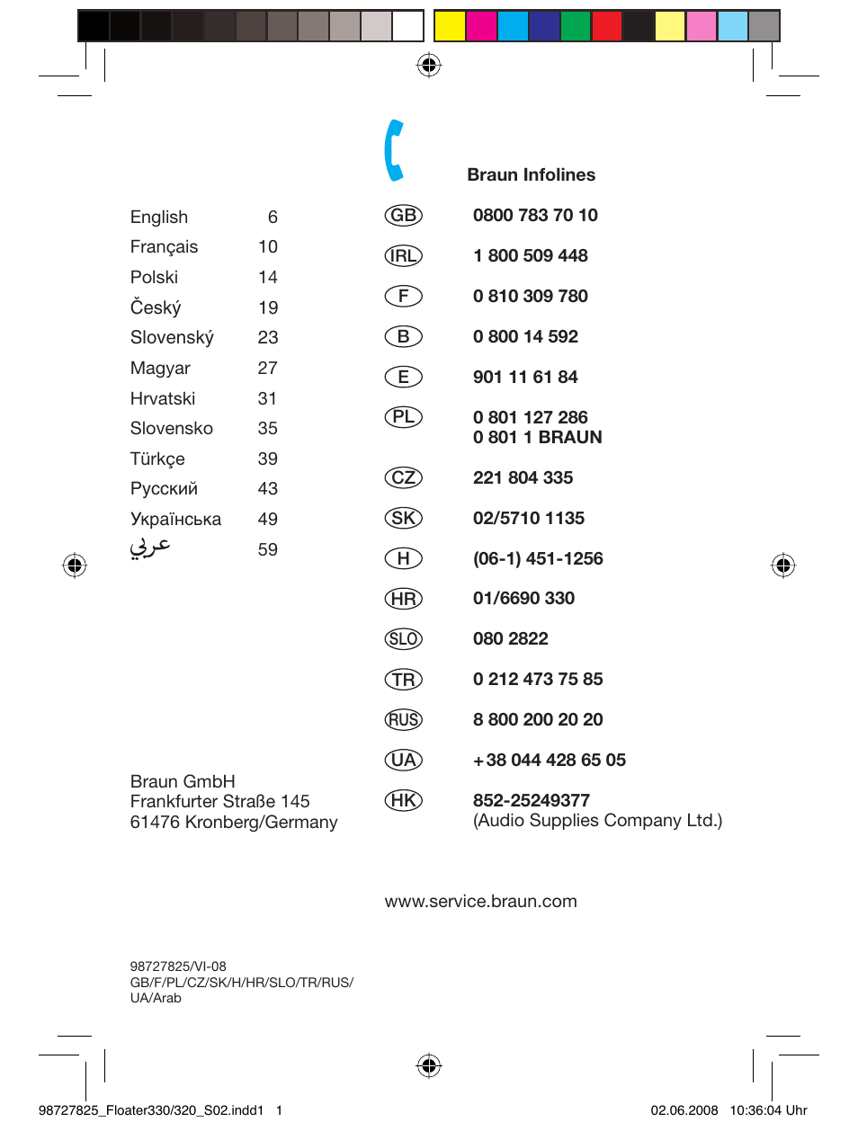 Braun 330-5776 Series 3 User Manual | Page 2 / 58