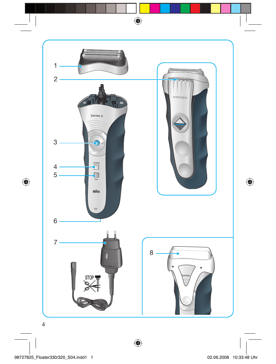 4stop | Braun 330-5776 Series 3 User Manual | Page 3 / 58