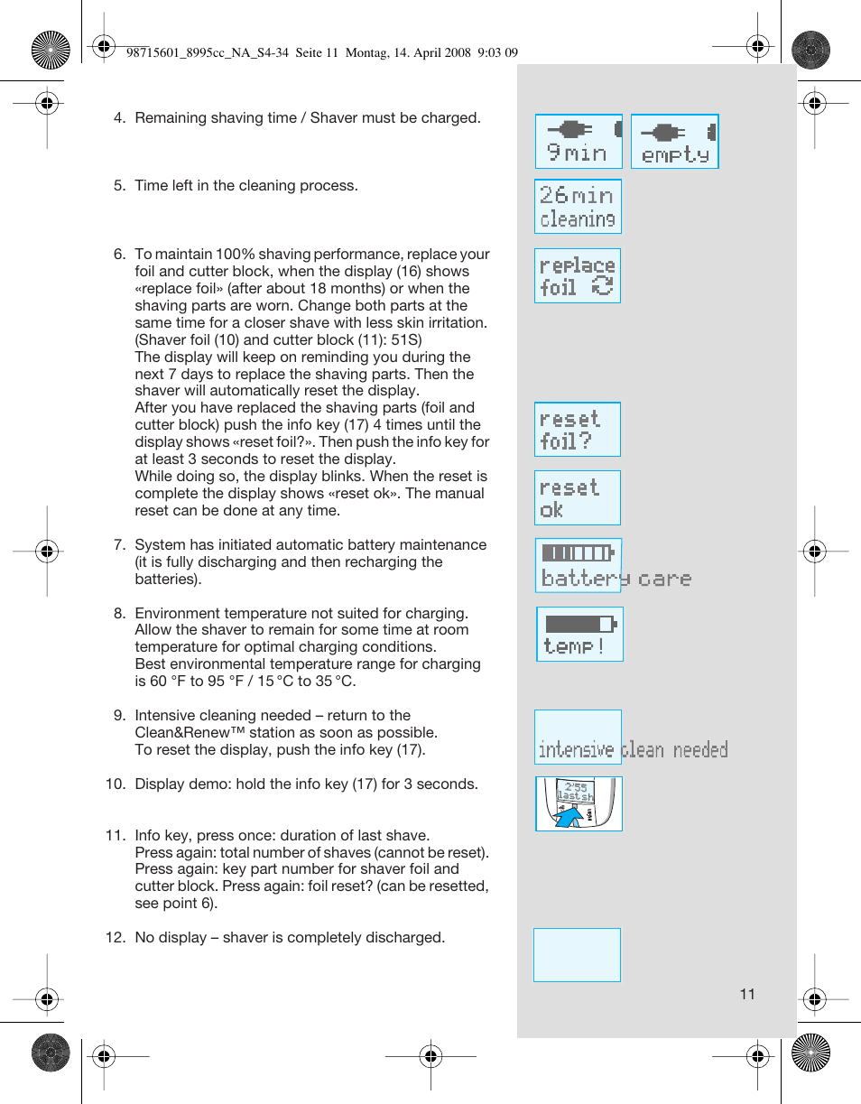 Braun 8995 Series 5 User Manual | Page 11 / 34