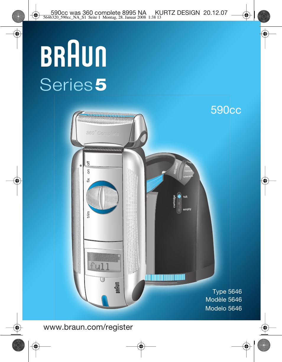 Braun 590cc-5646 Series 5 User Manual | 34 pages