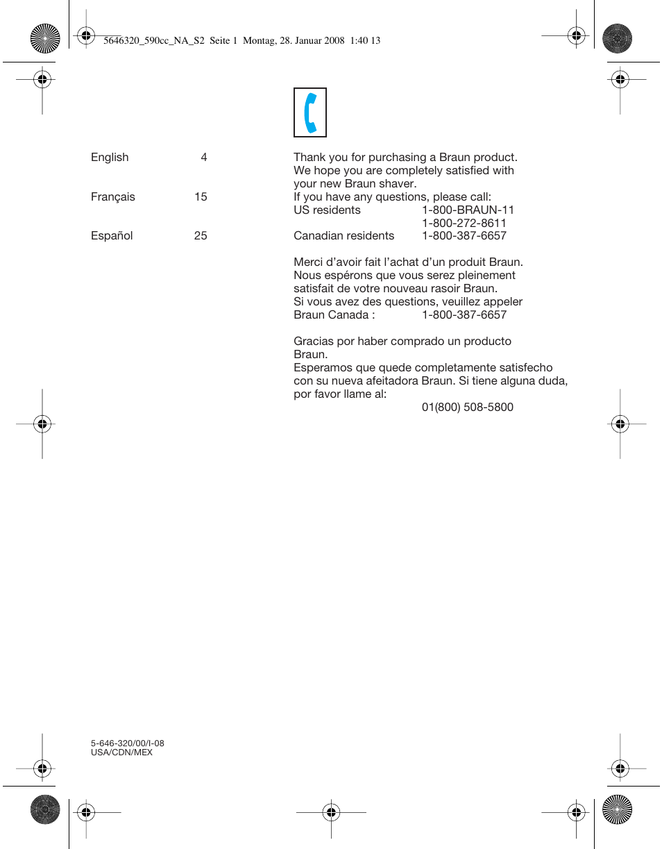 Braun 590cc-5646 Series 5 User Manual | Page 2 / 34