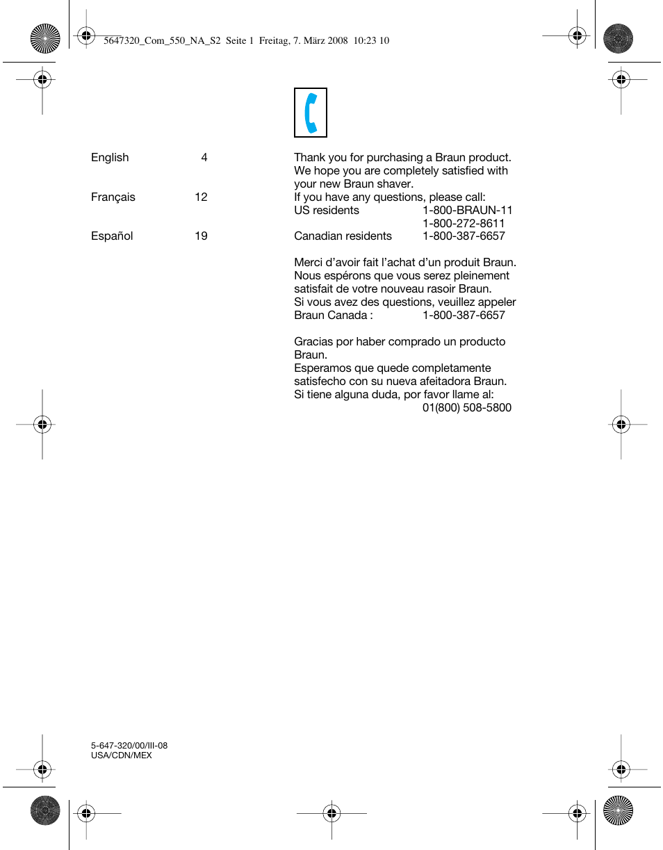 Braun 550-5647 Series 5 User Manual | Page 2 / 26