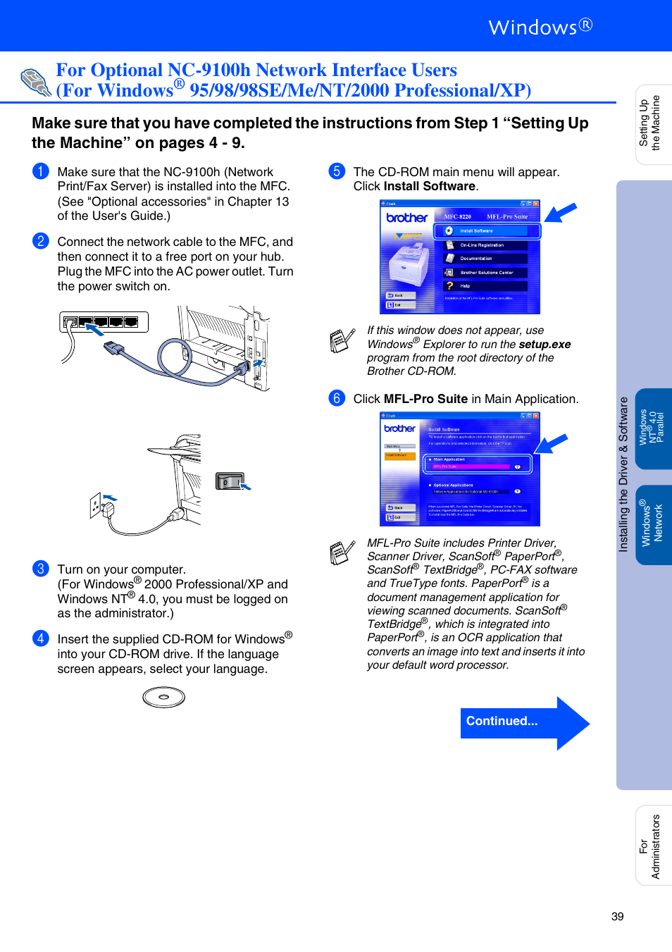 For windows, 95/98/98se/me/nt/2000 professional/xp) | Brother MFC 8220 User Manual | Page 41 / 59