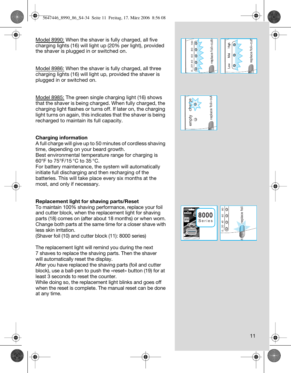 Braun 8985 360°Complete User Manual | Page 11 / 34