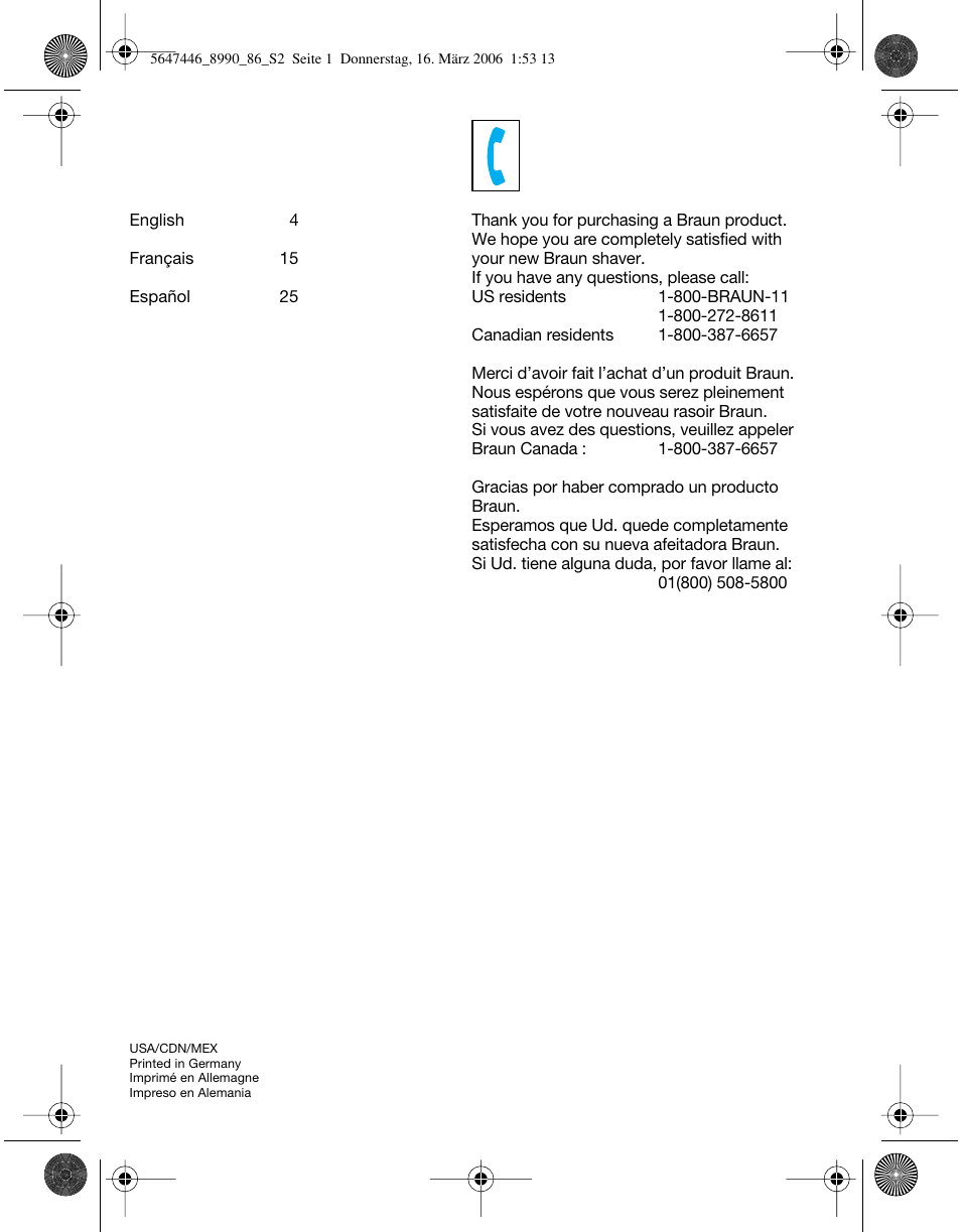 Braun 8985 360°Complete User Manual | Page 2 / 34