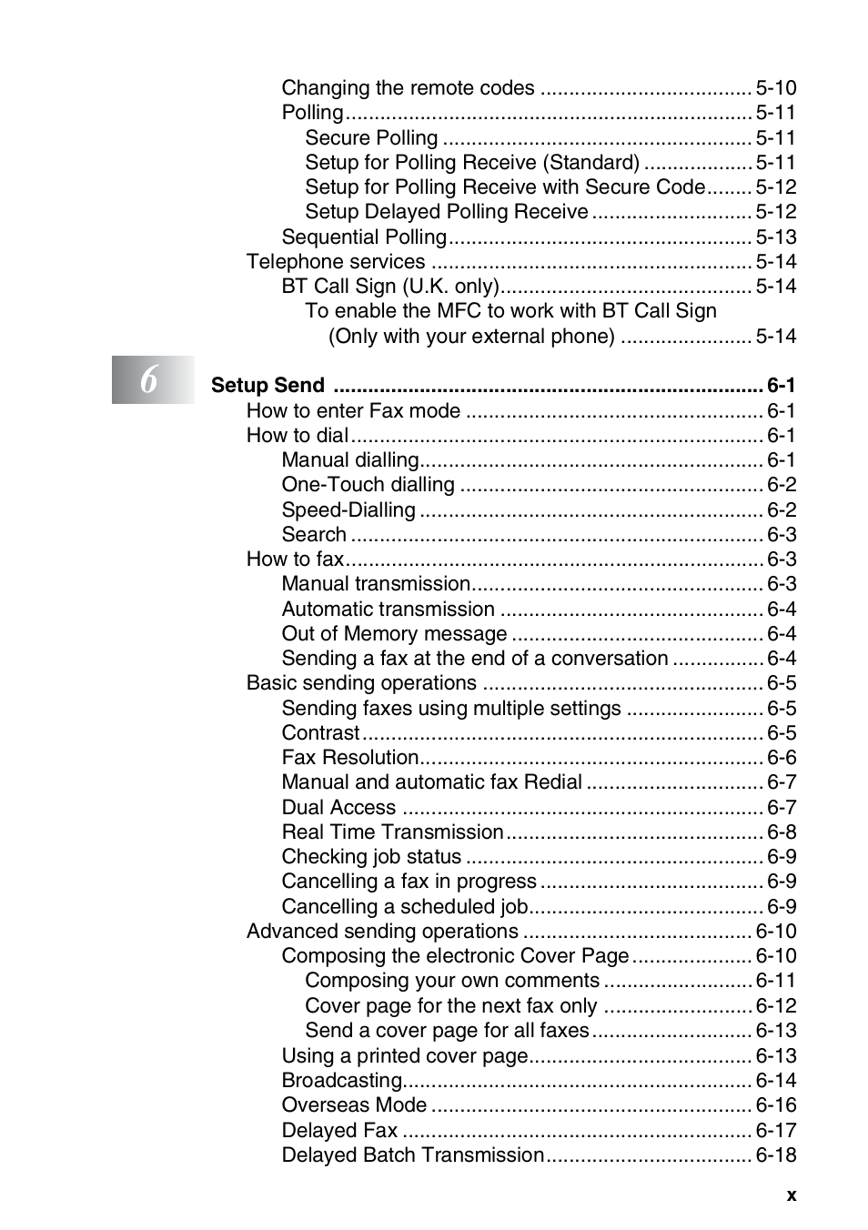 Brother MFC 8220 User Manual | Page 11 / 203