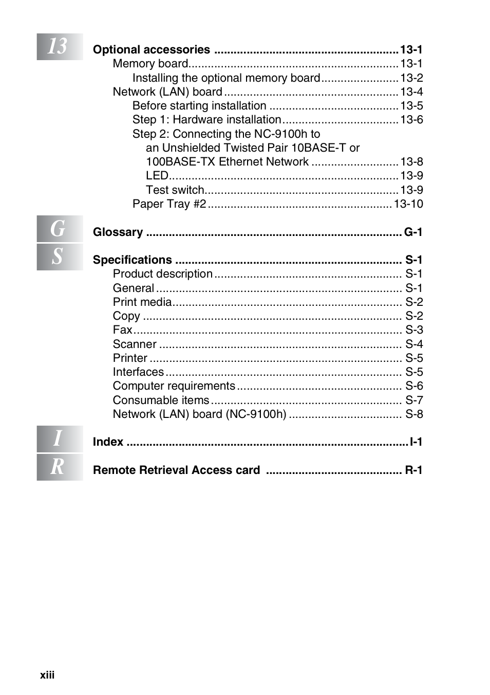 Brother MFC 8220 User Manual | Page 14 / 203