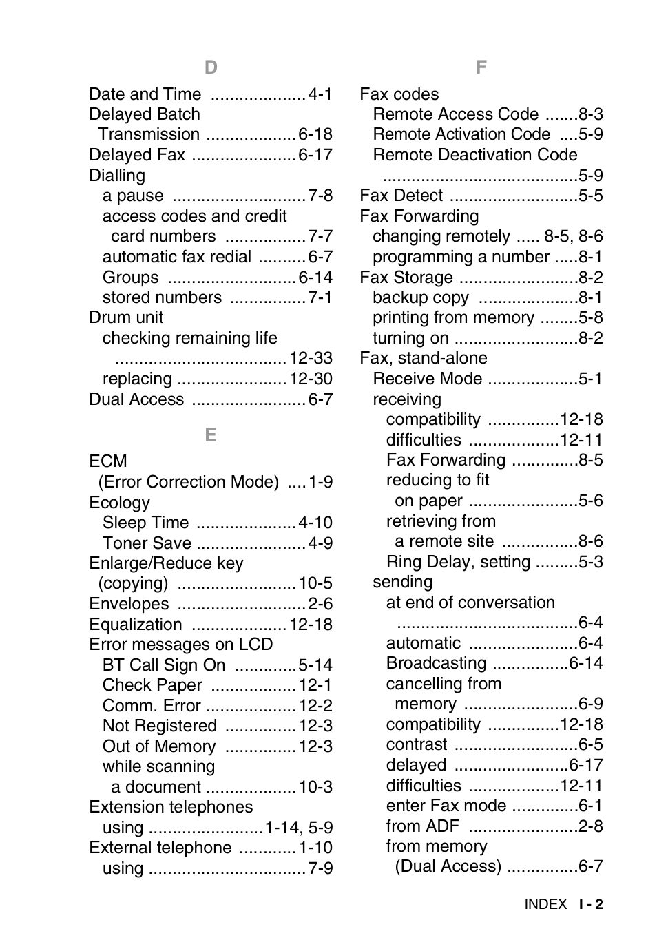 Brother MFC 8220 User Manual | Page 197 / 203