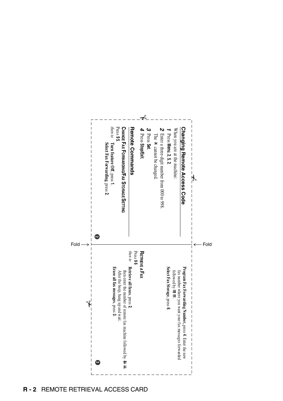 R - 2 remote retrieval access card | Brother MFC 8220 User Manual | Page 202 / 203