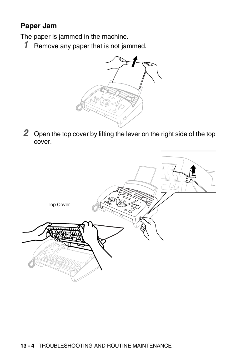 Paper jam, Paper jam -4 | Brother FAX-T94 User Manual | Page 142 / 166