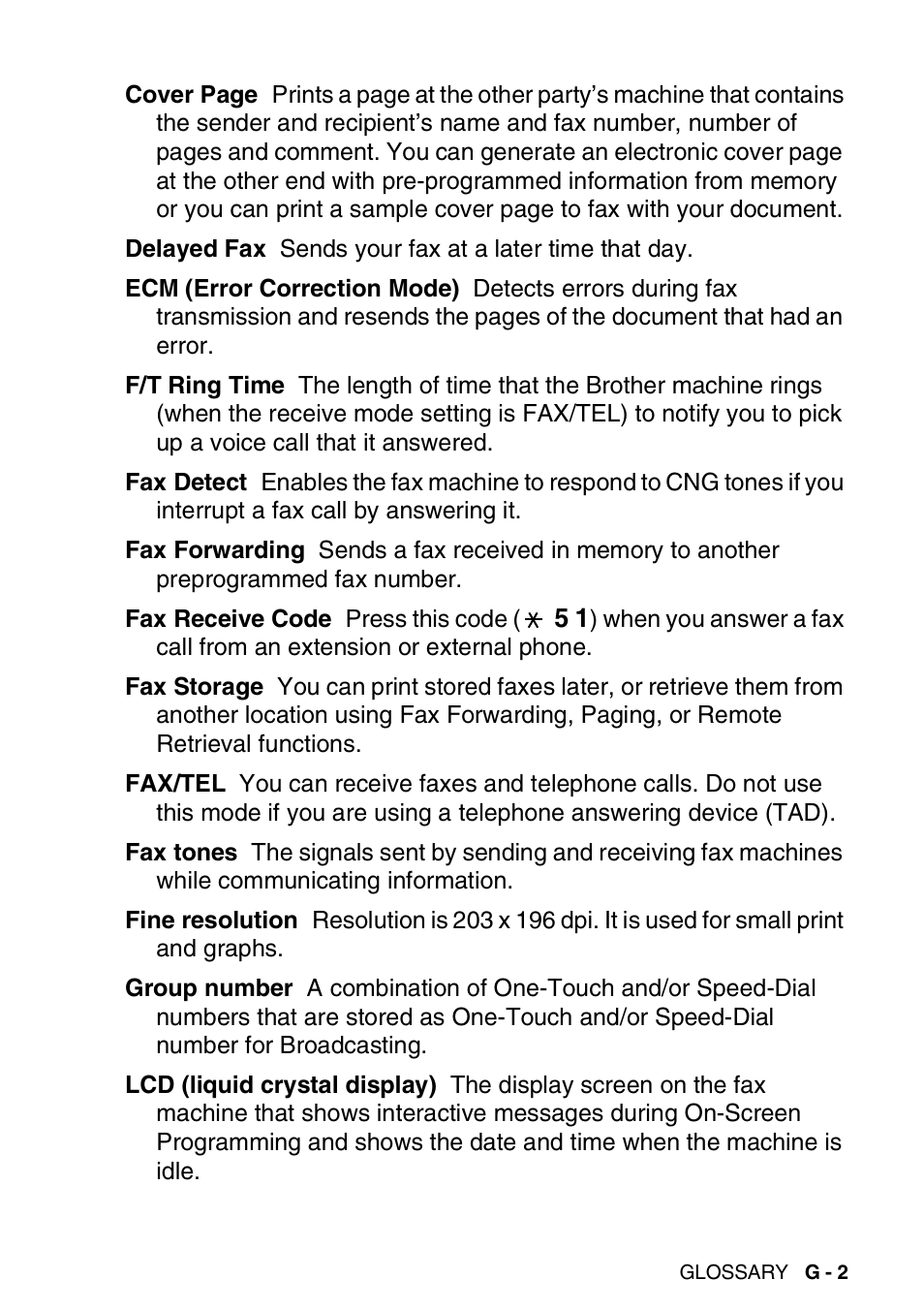 Brother FAX-T94 User Manual | Page 155 / 166