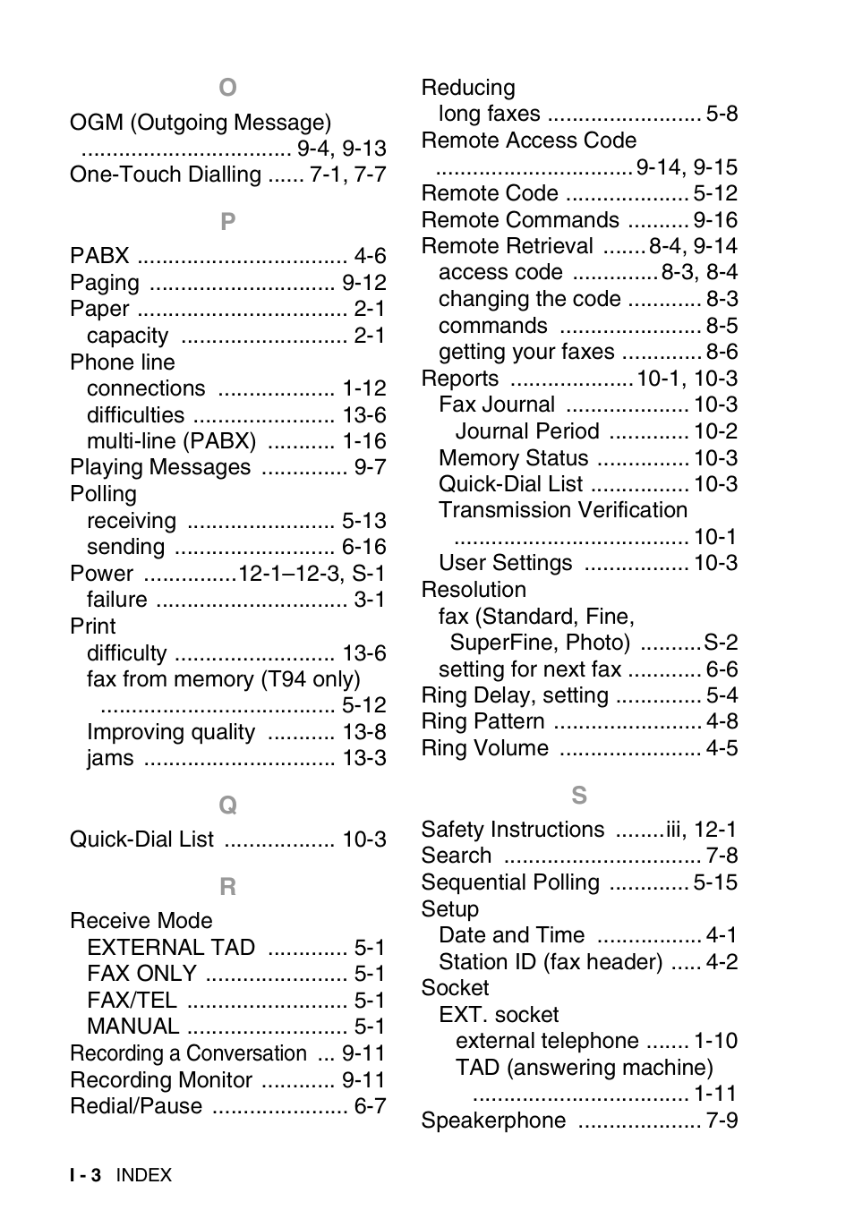 Brother FAX-T94 User Manual | Page 162 / 166