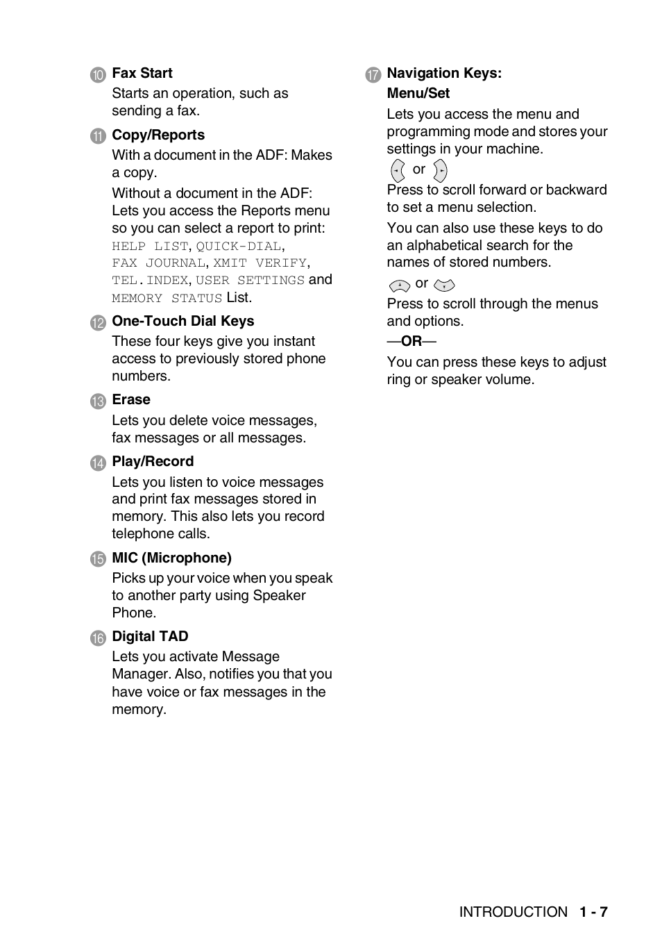 Brother FAX-T94 User Manual | Page 21 / 166