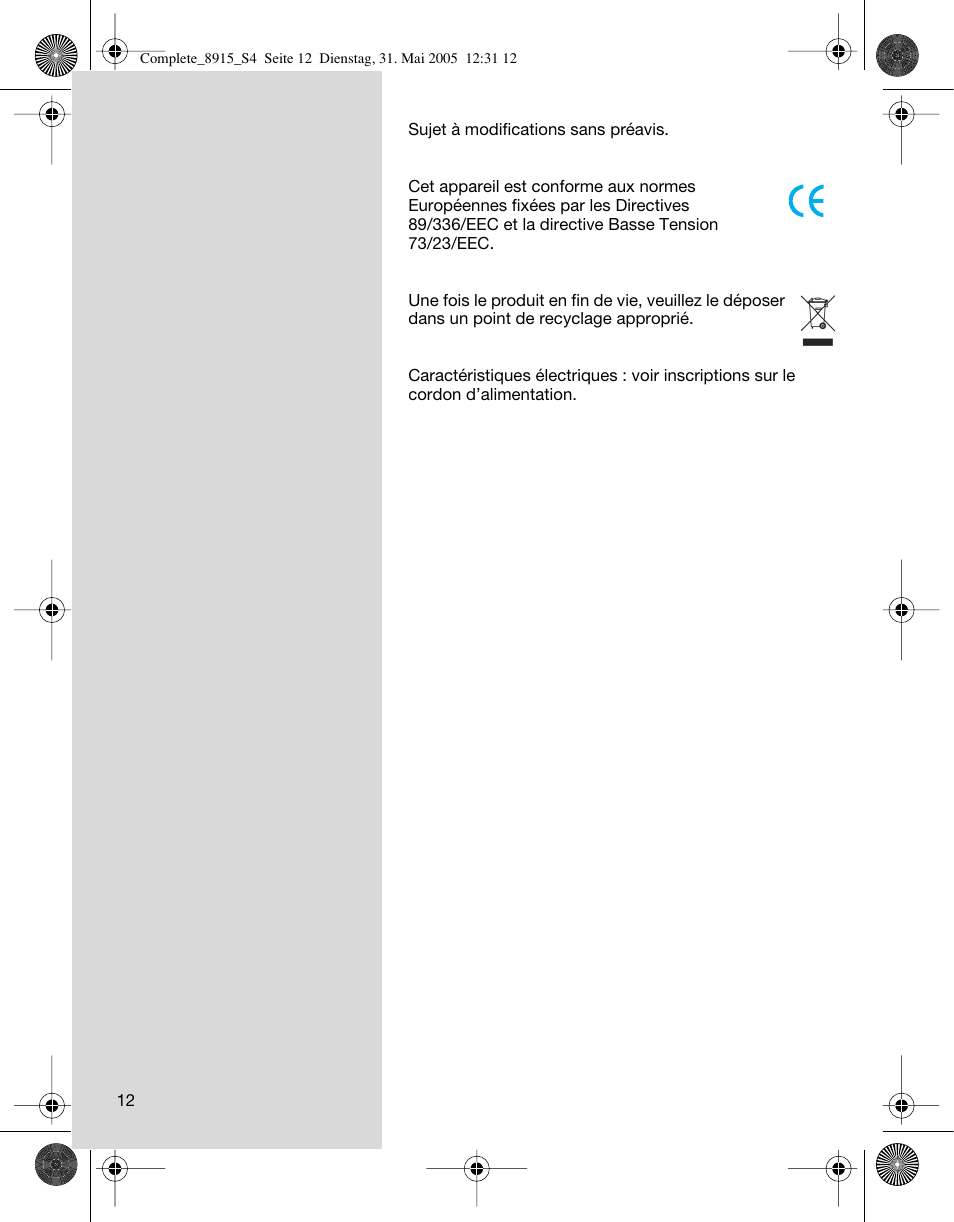Braun 8915 360°Complete User Manual | Page 12 / 50