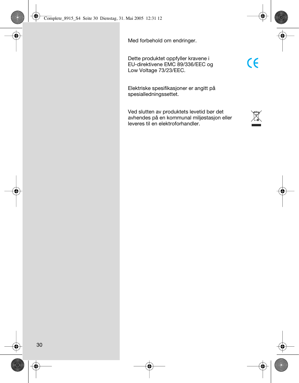 Braun 8915 360°Complete User Manual | Page 30 / 50