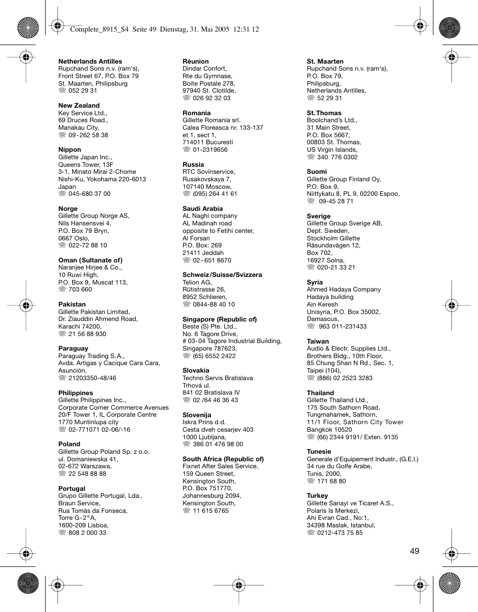 Braun 8915 360°Complete User Manual | Page 49 / 50