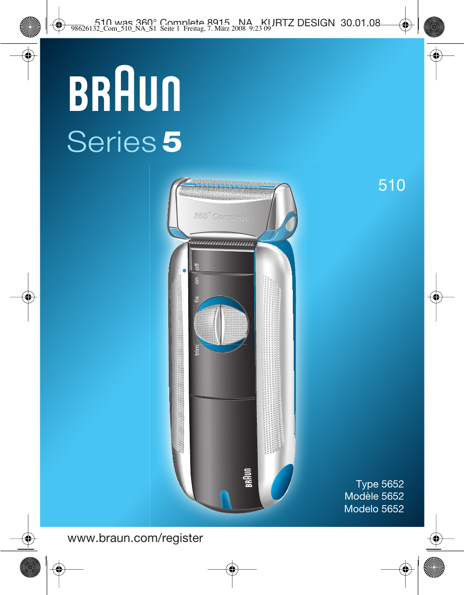 Braun 510 Series 5 User Manual | 19 pages