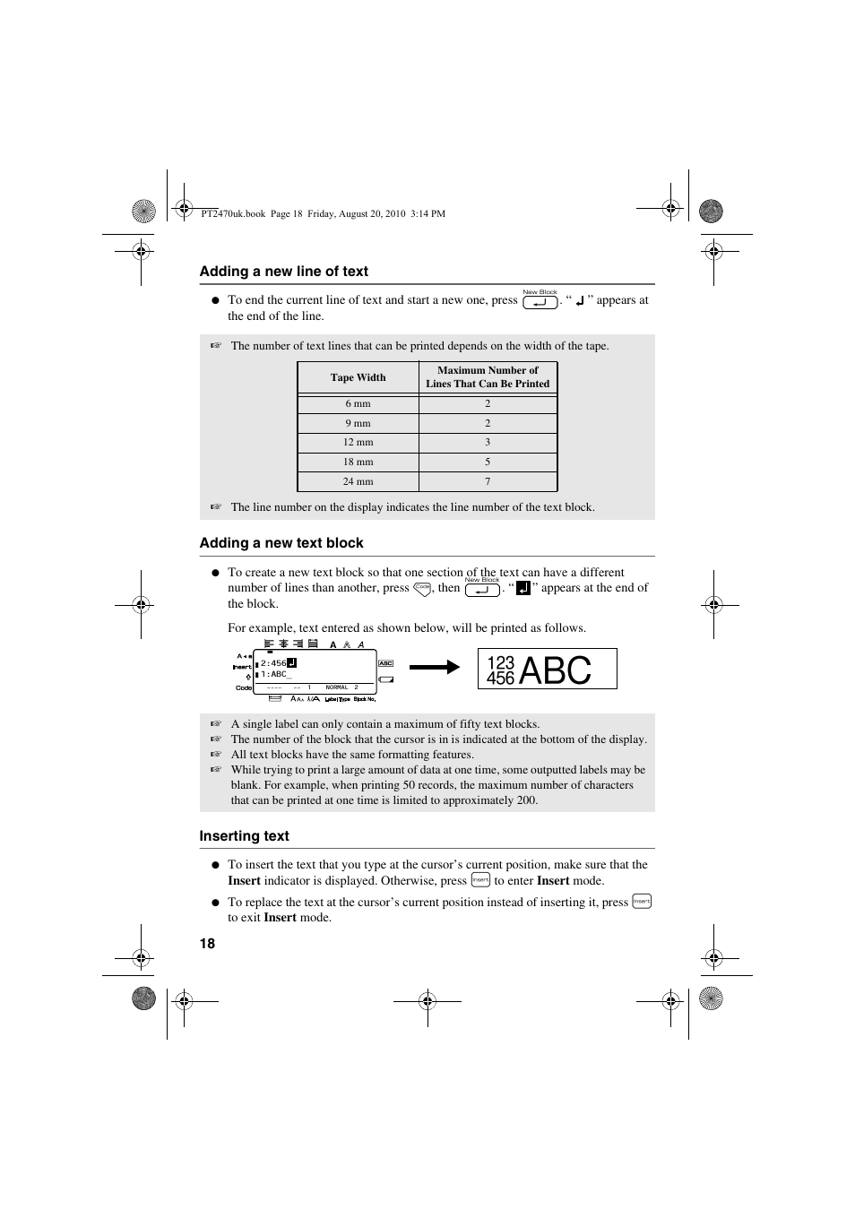 Brother PT-2470 User Manual | Page 28 / 66