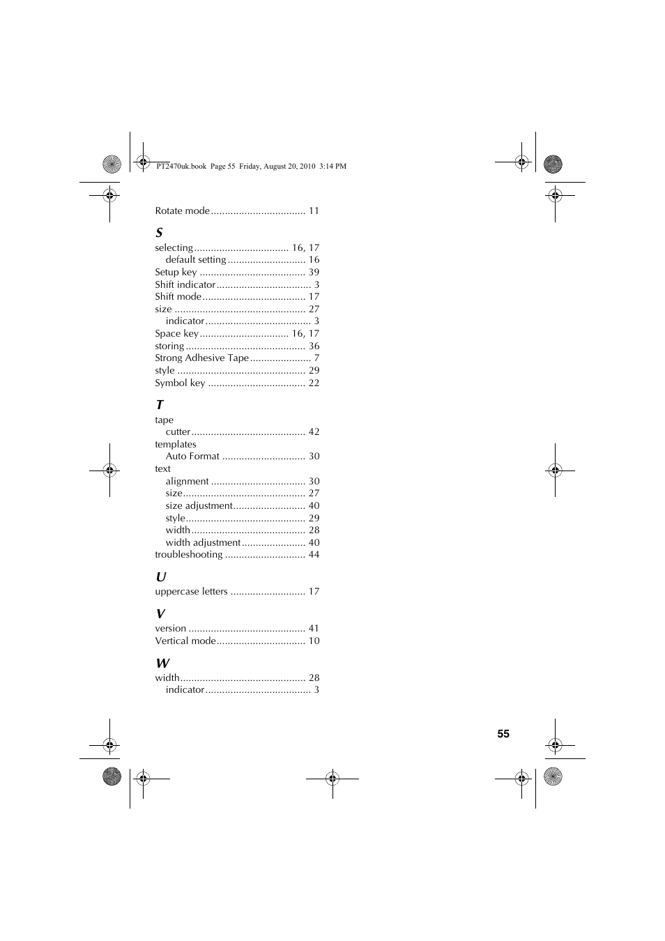 Brother PT-2470 User Manual | Page 65 / 66