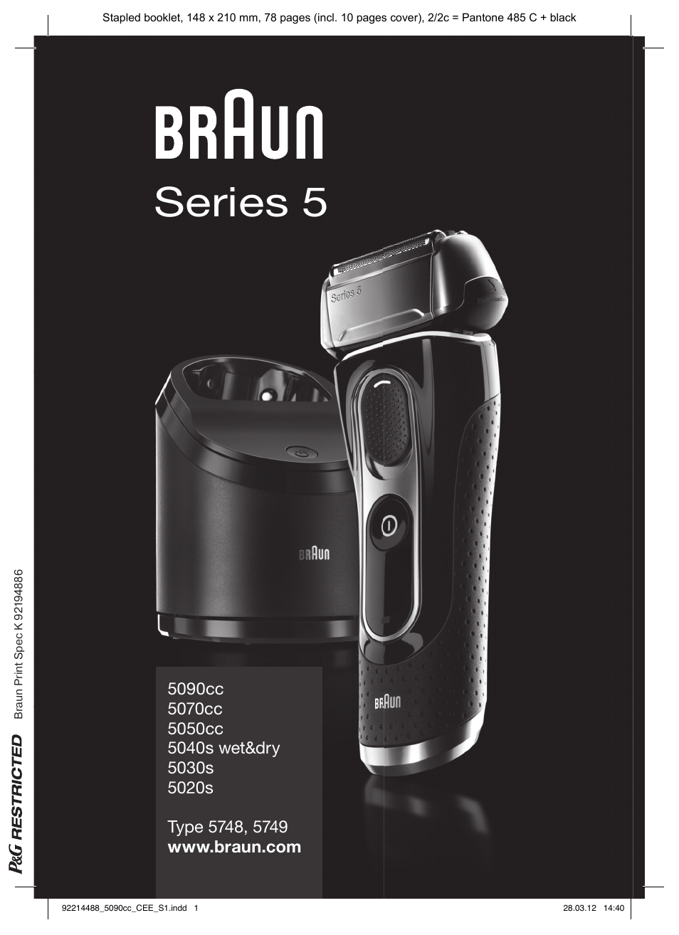 Braun 5090cc Series 5 User Manual | 76 pages