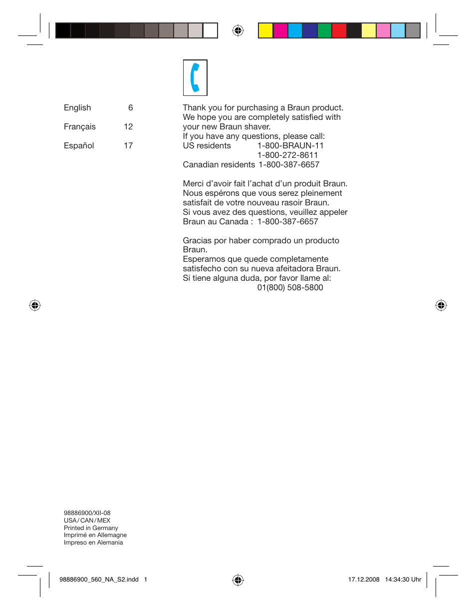 Braun 550-5751 Series 5 User Manual | Page 2 / 21