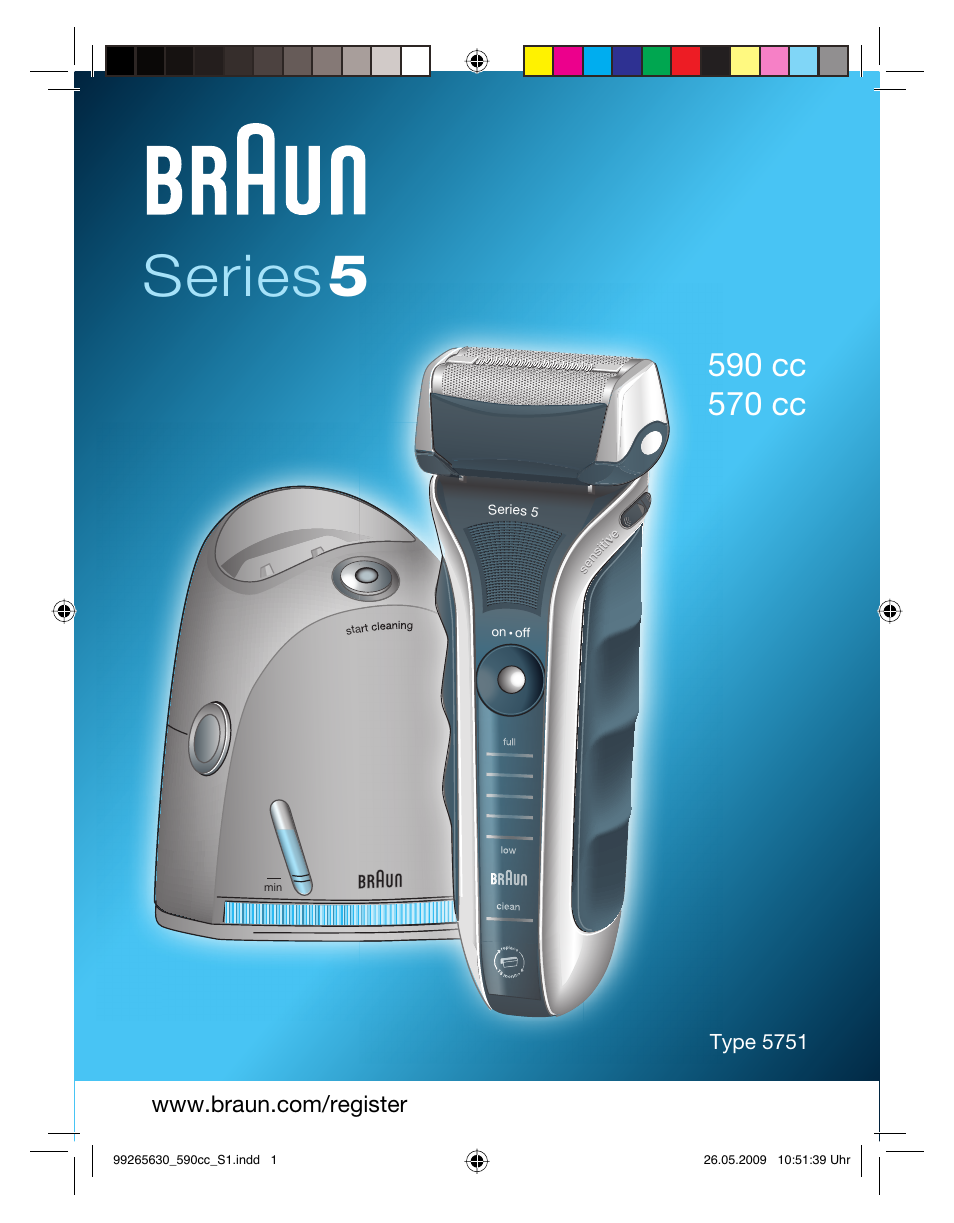 Braun 570cc-5751 Series 5 User Manual | 62 pages