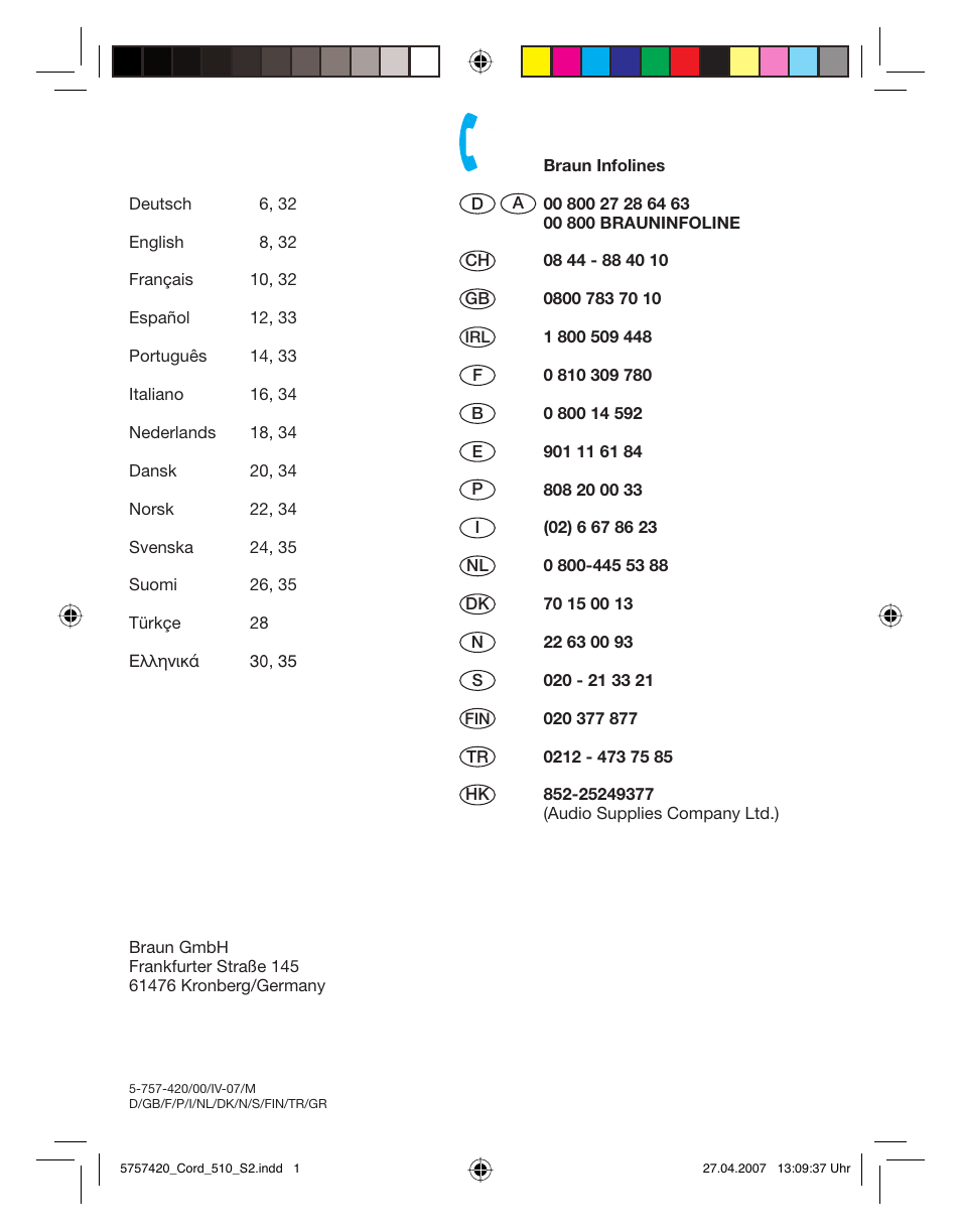 Braun 510 Series 5 User Manual | Page 2 / 35