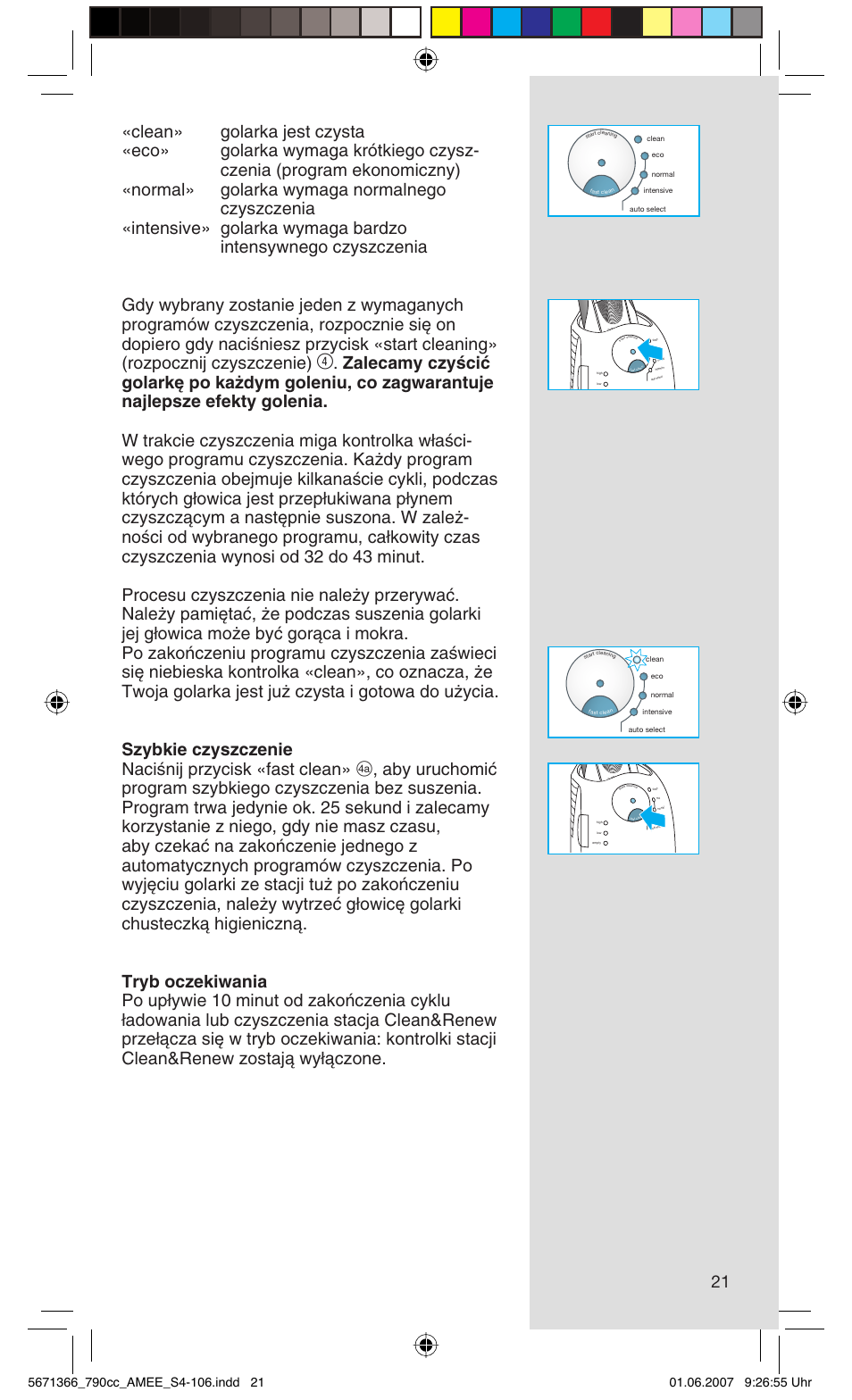 Braun 790cc Series 7 User Manual | Page 21 / 104