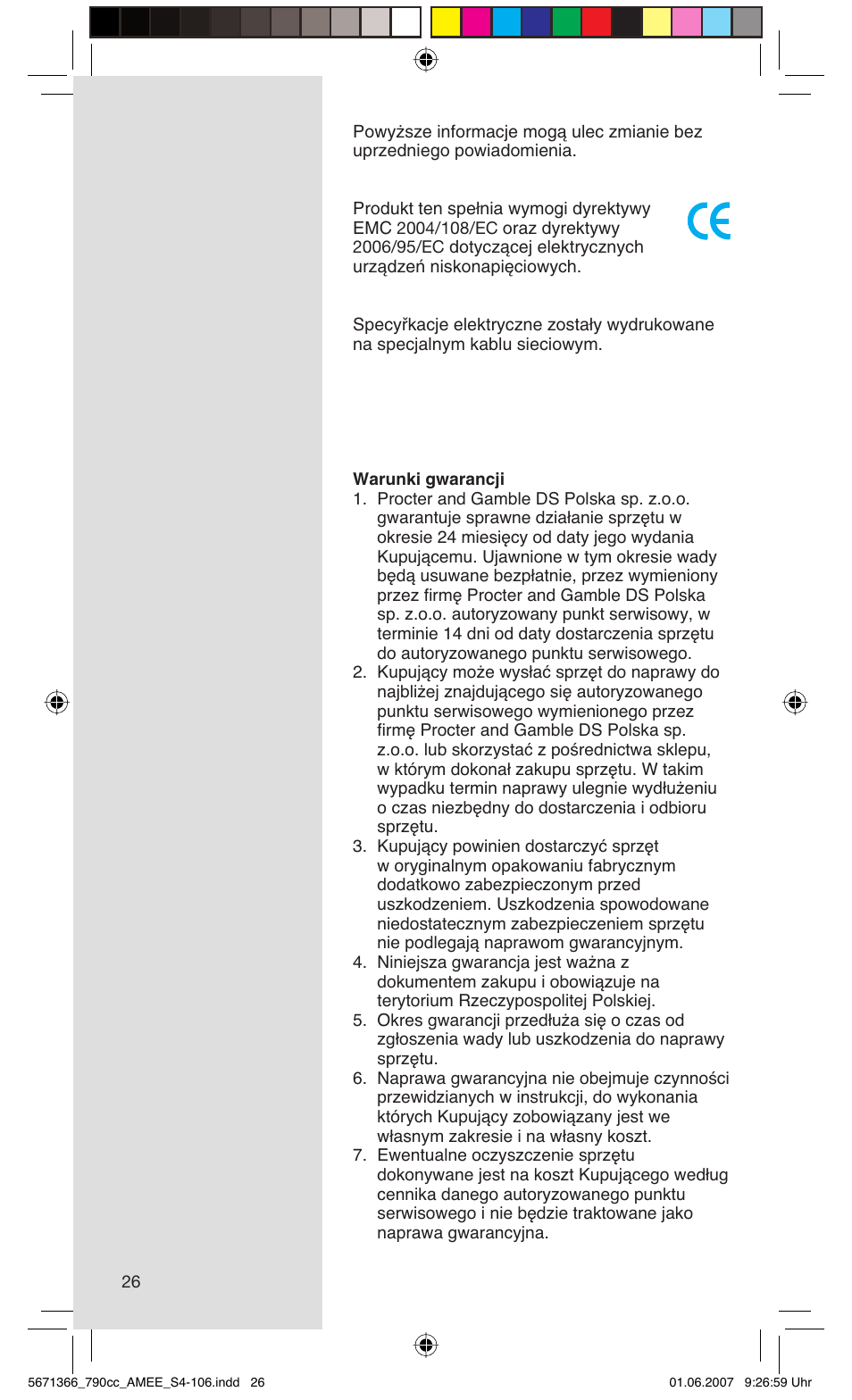 Braun 790cc Series 7 User Manual | Page 26 / 104