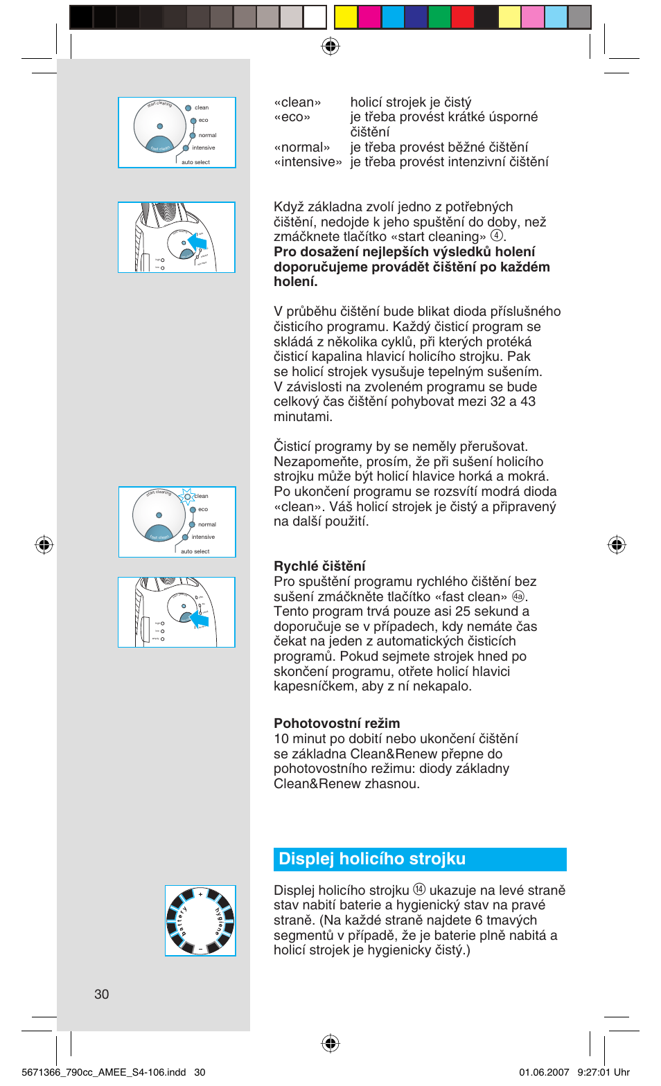 Displej holicího strojku | Braun 790cc Series 7 User Manual | Page 30 / 104