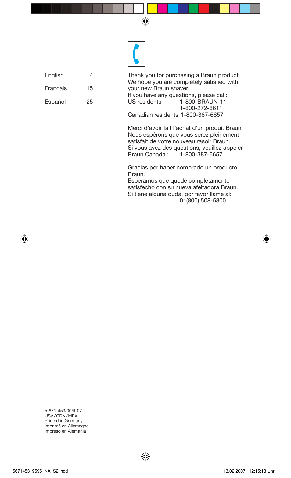 Braun 9595 Pulsonic User Manual | Page 2 / 35