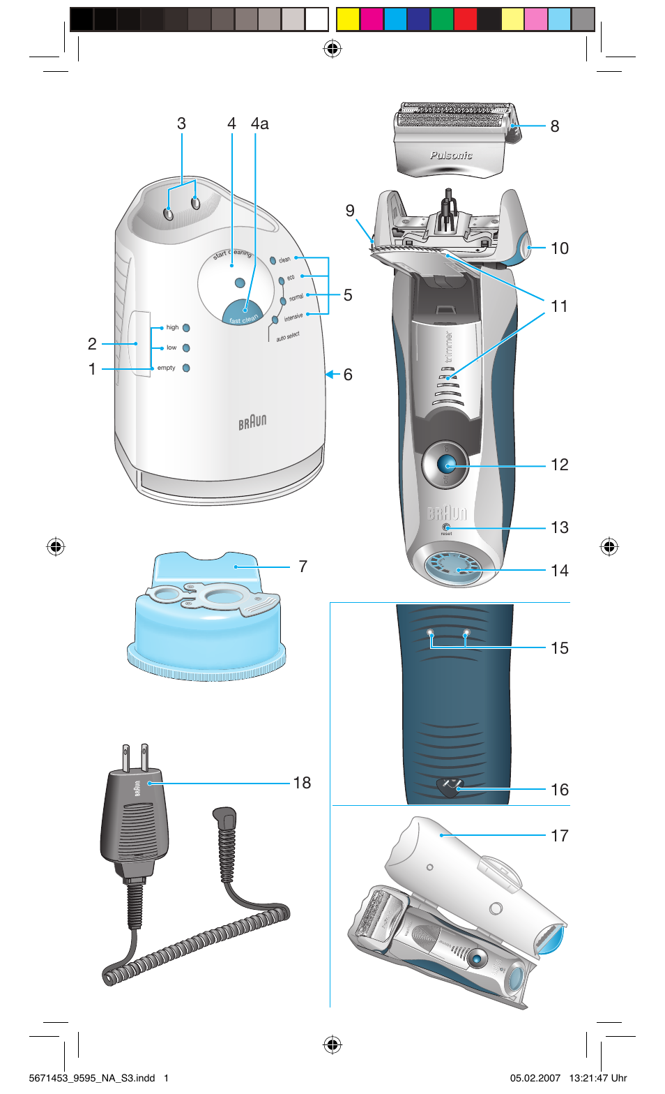Braun 9595 Pulsonic User Manual | Page 3 / 35