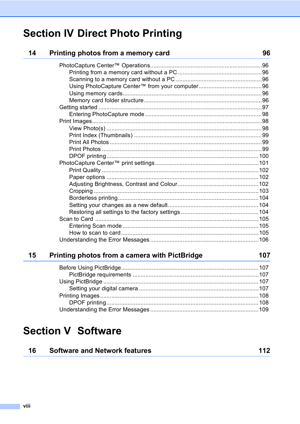 Brother MFC-440CN User Manual | Page 10 / 201