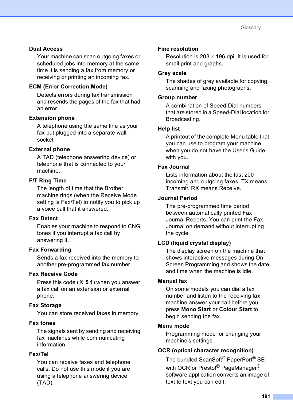 Brother MFC-440CN User Manual | Page 193 / 201