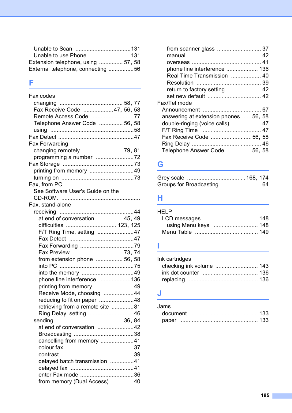 Brother MFC-440CN User Manual | Page 197 / 201