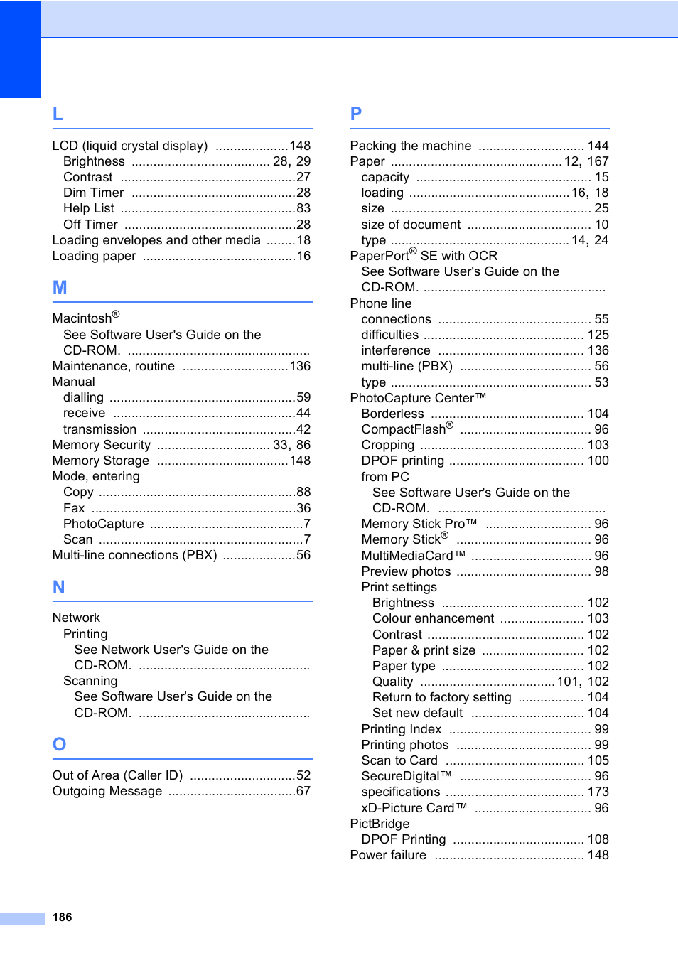 Brother MFC-440CN User Manual | Page 198 / 201
