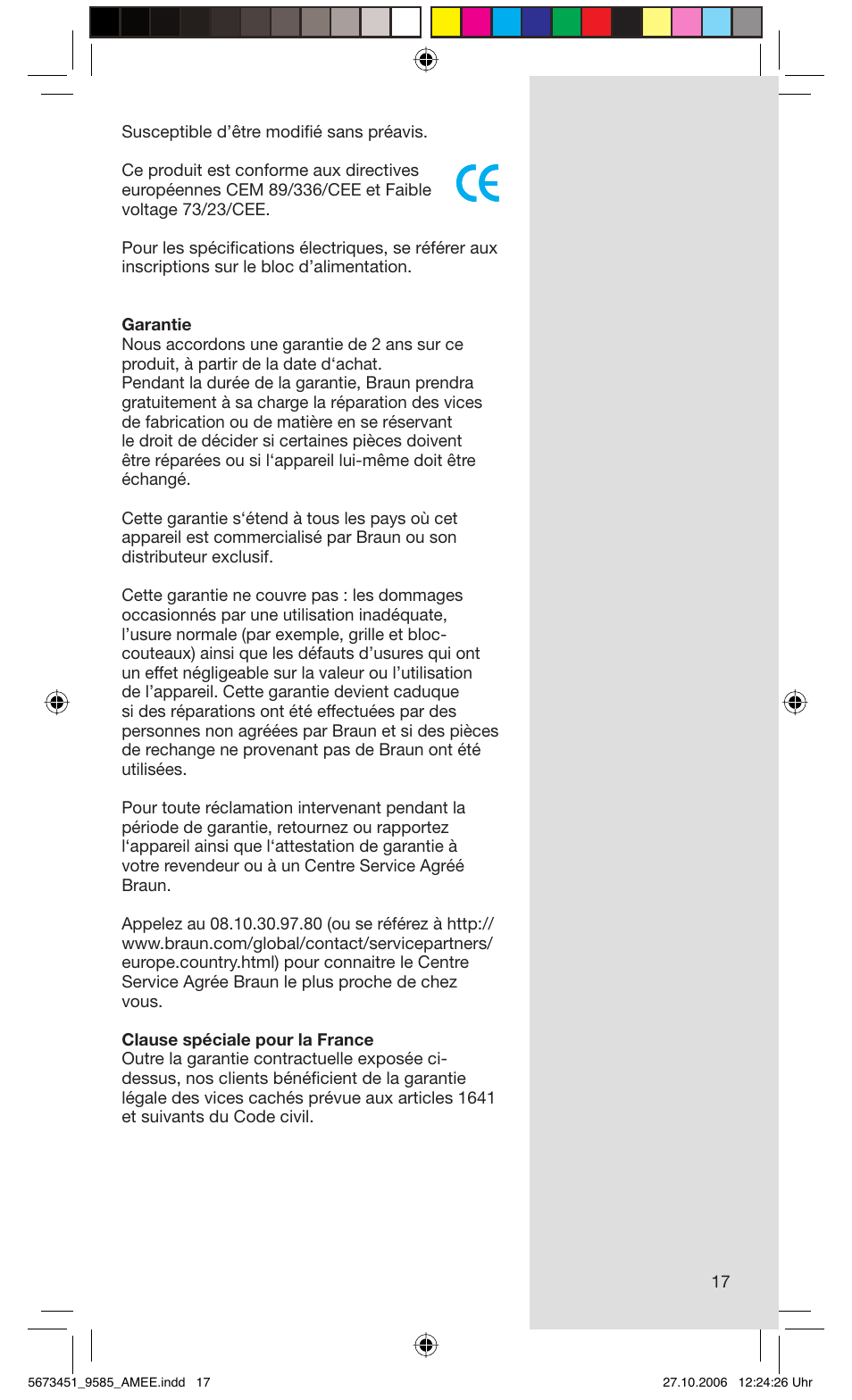 Braun 9585 Pulsonic User Manual | Page 17 / 94