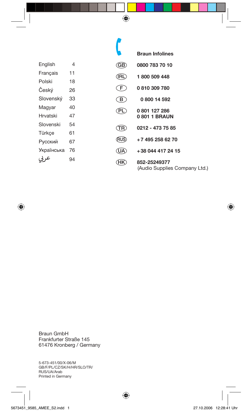 Braun 9585 Pulsonic User Manual | Page 2 / 94