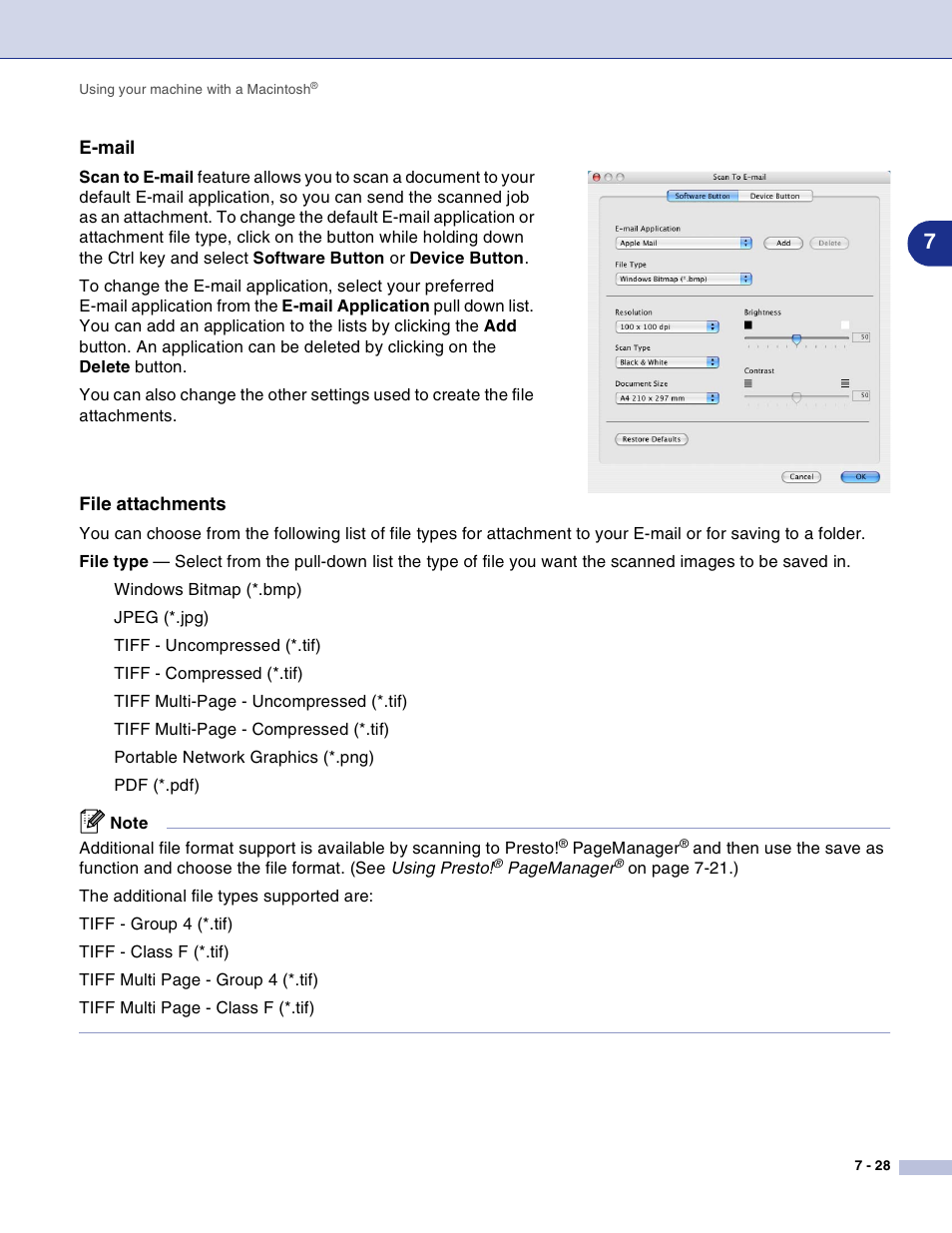 E-mail, File attachments | Brother DCP-7010L User Manual | Page 107 / 117