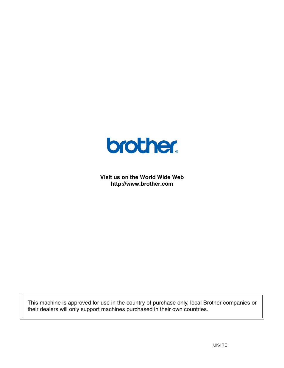 Brother uk/ire | Brother DCP-7010L User Manual | Page 117 / 117