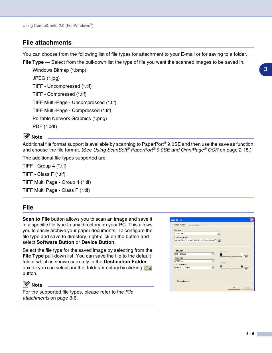 File attachments, File, File attachments -6 file -6 | 3file attachments | Brother DCP-7010L User Manual | Page 51 / 117