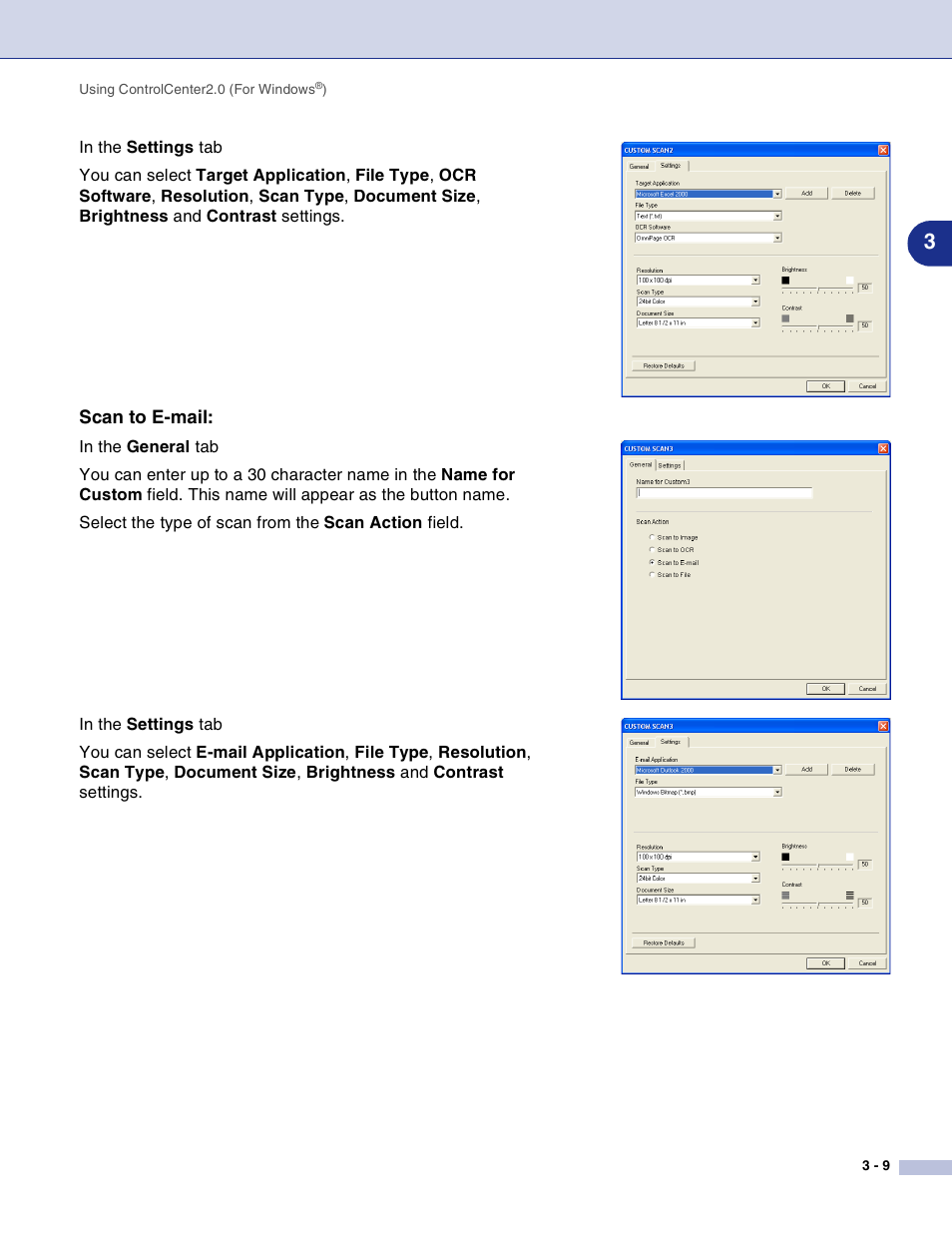 Scan to e-mail | Brother DCP-7010L User Manual | Page 54 / 117