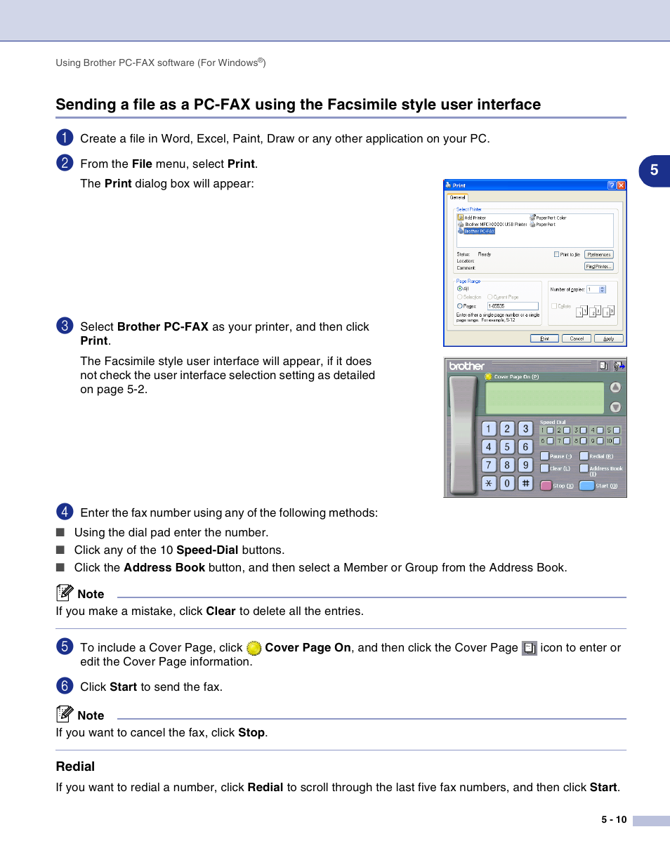 Redial | Brother DCP-7010L User Manual | Page 70 / 117