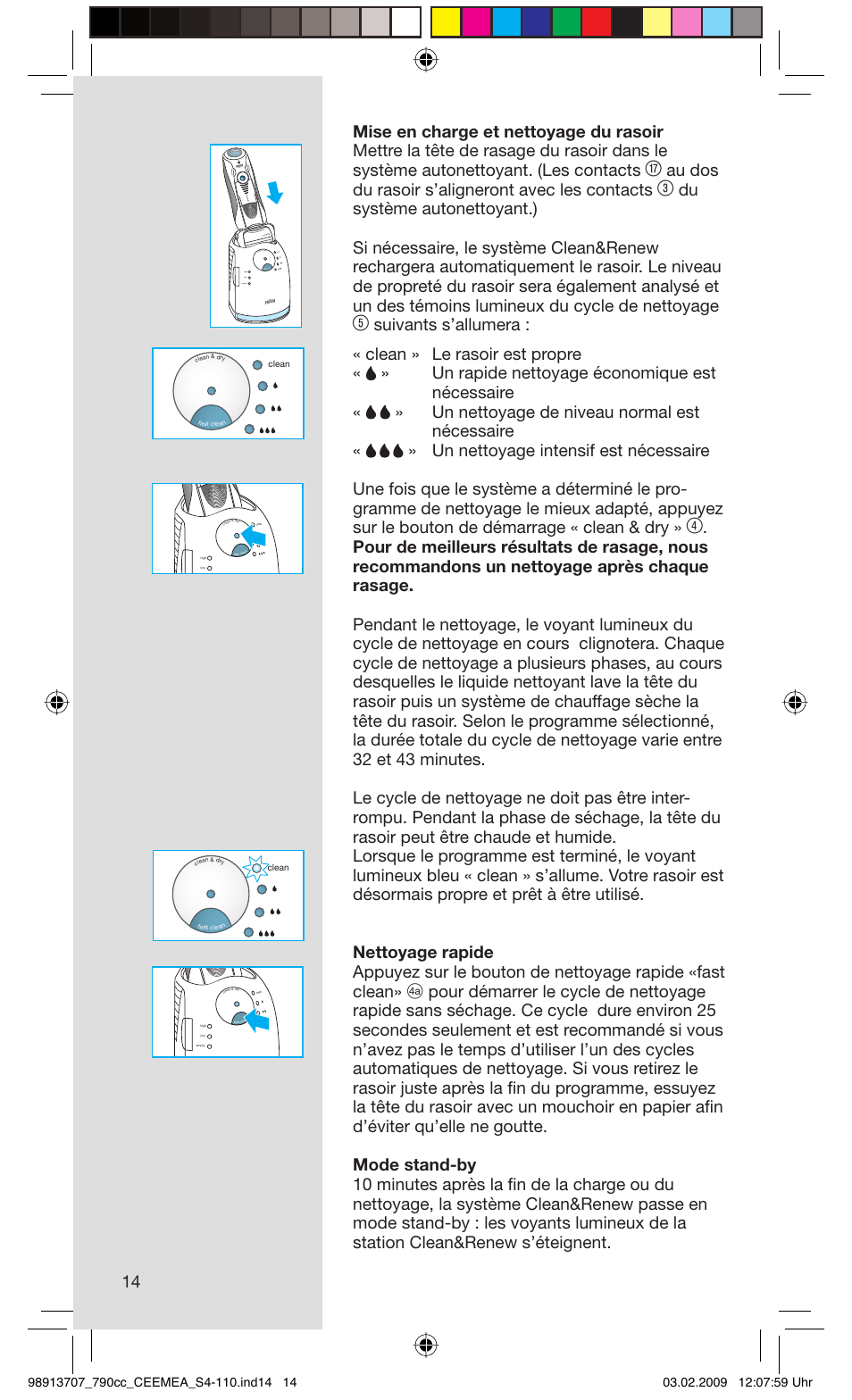 Au dos du rasoir s’aligneront avec les contacts, Reset | Braun 790cc Series 7 User Manual | Page 14 / 106