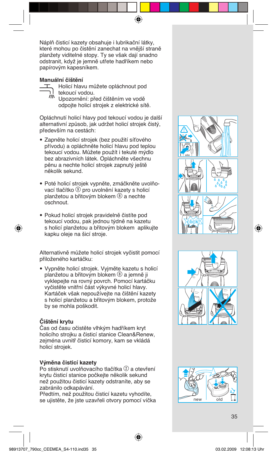 Click | Braun 790cc Series 7 User Manual | Page 35 / 106