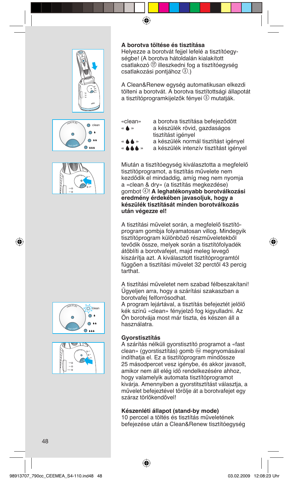 Rese t | Braun 790cc Series 7 User Manual | Page 48 / 106